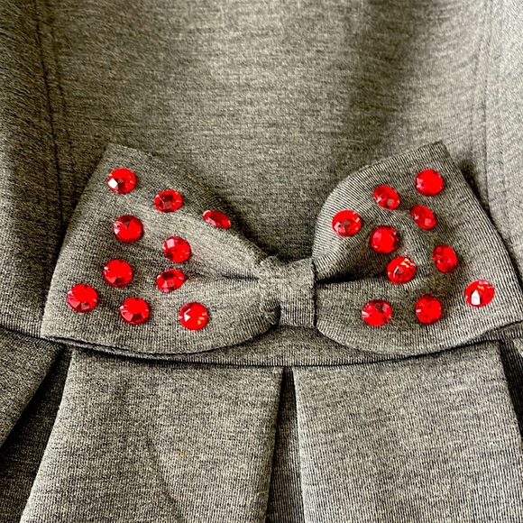 Deux Par Deux Girls 6 Dress Beautiful Grey Dress - Picture 3 of 6